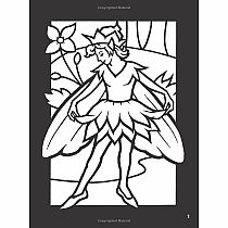 DOVER FAIRY WRLD STAIN GLASS COLORING BOOK