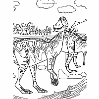 Dino Island Adventure Coloring Book