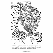 World of Dragons Coloring Book