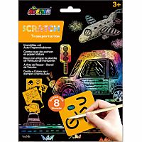 SCRATCH ART W STENCILS ASST