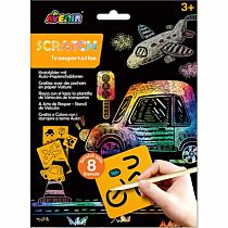 SCRATCH ART W STENCILS ASST