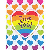 RAINBOW HEARTS ENCLOSURE CARD
