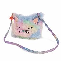 RAINBOW FURRY KITTY PURSE
