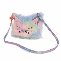 RAINBOW FURRY KITTY PURSE