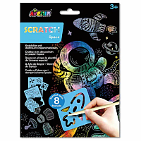 SCRATCH ART W STENCILS ASST