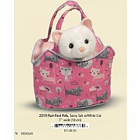 PURR-FECT SASSY SAK WHITE CAT