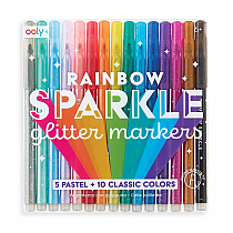 RAINBOW SPARKLE GLITTER MARKERS