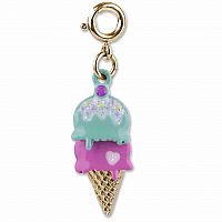 CHARM IT GOLD ICE CREAM CONE CHARM