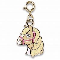 CHARM IT GOLD GLITTER HORSE CHARM