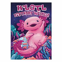 AXOLOTL GLITTER BIRTHDAY CARD