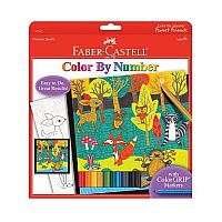 ****SALE PRICE-REG $12.99****  Color By Number with Markers Forest Friends