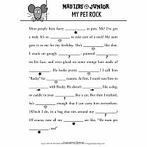 I LOVE MY PET MAD LIBS