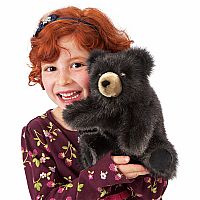 BABY BLACK BEAR HAND PUPPET
