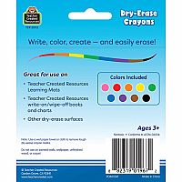 COLORFUL DRY ERASE CRAYONS