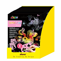 SCRATCH ART W STENCILS ASST