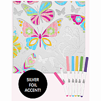 BUTTERFLY SILVER FOIL COLORING