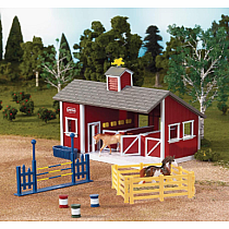 Stablemates Red Stable Set with Two Horses