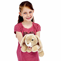 Full-Bodied Animal Puppets - Rabbit (Lop-Eared - Beige & White)