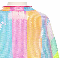 STRIPY SEQUINS CAPE 4/6