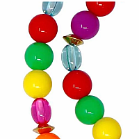 RAINBOW BEADED NECKLACE/BRACELET SET