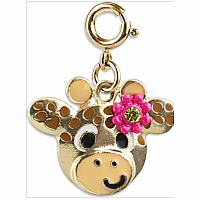 Gold Flower Giraffe Charm