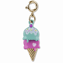 CHARM IT GOLD ICE CREAM CONE CHARM