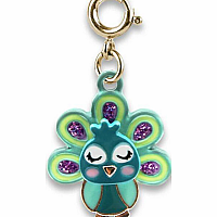 CHARM IT GOLD SWIVEL PEACOCK CHARM