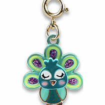 CHARM IT GOLD SWIVEL PEACOCK CHARM