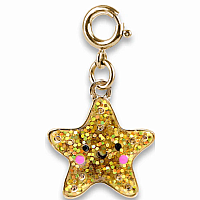 CHARM IT! Gold Glitter Starfish Charm