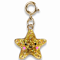 CHARM IT! Gold Glitter Starfish Charm