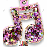 CHARM IT! Gold Glitter Music Note Charm