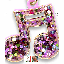 CHARM IT! Gold Glitter Music Note Charm