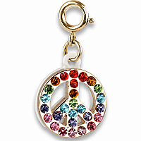 CHARM IT GOLD RAINBOW PEACE