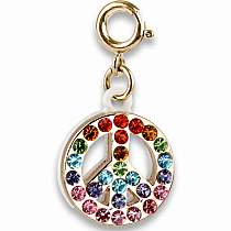 CHARM IT GOLD RAINBOW PEACE