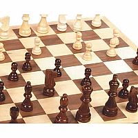 WOOD CHESS SET 10" BOARD