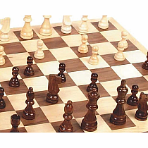 WOOD CHESS SET 10" BOARD