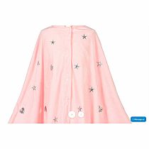 PINK UNICORN CAPE-STARS/HEARTS