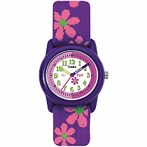 TIMEX WATCH PUPRLE FLOWER TIME TEACHER