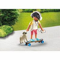 PM SKATEBOARDER WITH DOG
