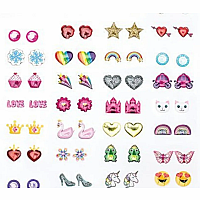 RAINBOW LOVE STICKER EARRINGS
