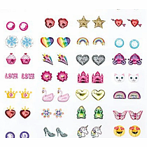 RAINBOW LOVE STICKER EARRINGS