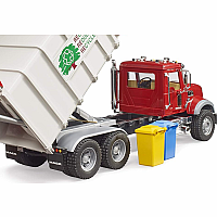 BRUDER MACK GARBAGE TRUCK SIDE