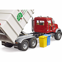 BRUDER MACK GARBAGE TRUCK SIDE