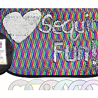 GIANT RAINBOW SEQUINS REVERSIBLE MAT