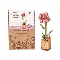 WOODEN PUZZLE PINK ROSE