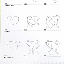 LEARN TO DRAW DINOSAURS