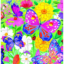 BUTTERFLY GARDEN 36 PIECE FLOOR PUZZLE