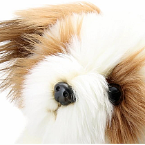 DOG BROWN WHITE PUPPET