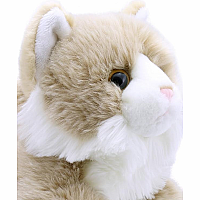 CAT BEIGE WHTE PUPPET