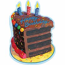 SCRATCH AND SNIFF DOUBLE CHOCOLATE CAKE BDAY CARD